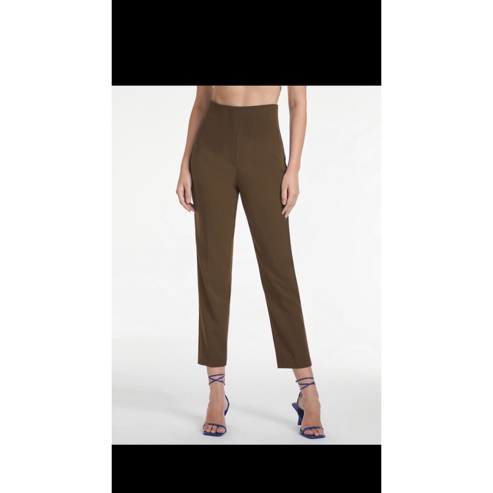 NWT Commense High Waisted Relaxed Straight Leg Trousers - Coffee - US Small
